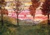 ‘Four trees’ (detalle), Egon Schiele, 1917