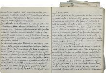 Página manuscrita de los diarios de Ricardo Piglia