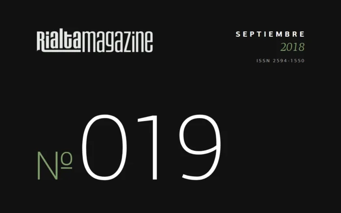 Rialta Magazine, Núm. 19, septiembre 2018