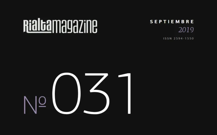 Rialta Magazine, Núm. 31, septiembre 2019