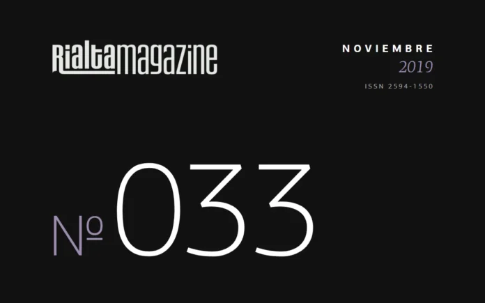 Rialta Magazine, Núm. 33, noviembre 2019