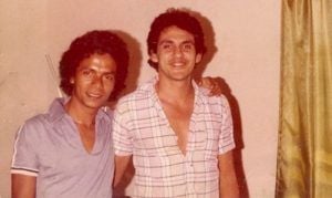 Pedro Jesús Campos y Néstor Díaz de Villegas en 1980 luego del arribo del primero a Miami | Rialta