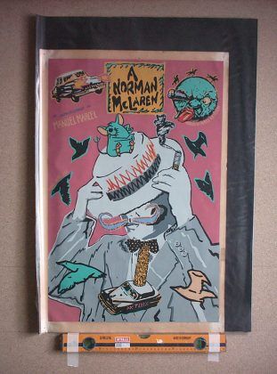 Cartel de A Norman McLaren 1990 dir. Marzel diseñado por Eduardo Marín y Vladimir Llaguno | Rialta