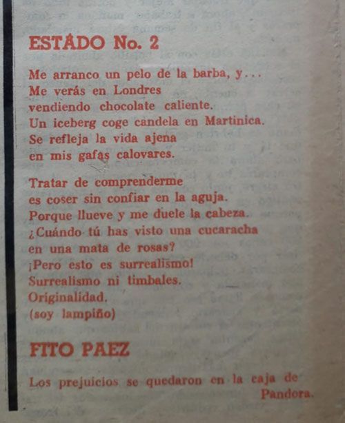 Poemas en la sección Por Primera Vez de El Caimán Barbudo 2 | Rialta