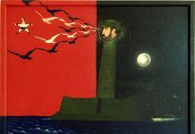 ‘Las ideas llegan más lejos que la luz’ (óleo sobre madera), René Francisco Rodríguez y Eduardo Ponjuán, 1989