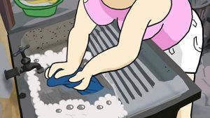 Lavando calzoncillos (animación)