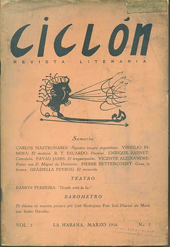 Ciclón, vol. 2, núm. 2, marzo, 1956