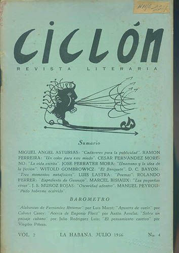 Ciclón, vol. 2, n. 4, julio, 1956