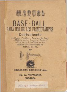 Manual of Base ball portada | Rialta