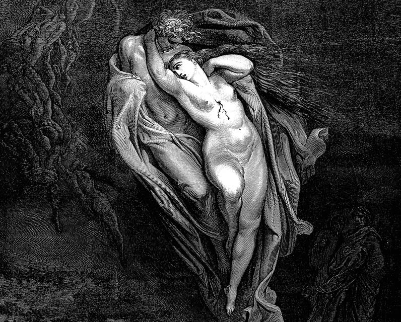 Gustave Doré ‘Francesca y Paolo de Rimini en el Canto V del Infierno’ c. 1860 | Rialta