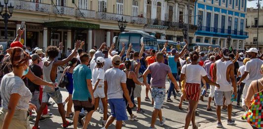 Protestas del 11 de julio de 2021 en La Habana.