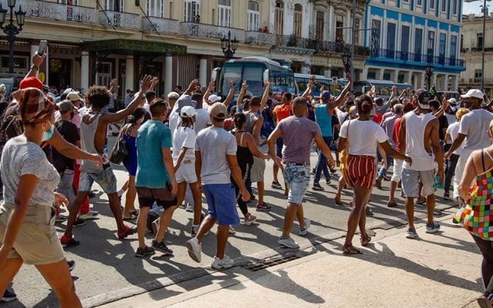 Protestas del 11 de julio de 2021 en La Habana.
