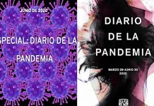 Portada de la edición especial ‘Diario de la pandemia’; ‘Revista de la Universidad de México‘, junio de 2020 / Portada del libro ‘Diario de la pandemia’; UNAM (DGPFE), 2020