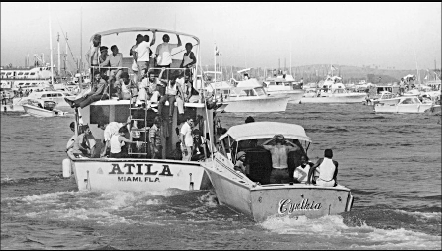 Flotilla de barcos con emigrantes cubanos hacia EEUU partiendo de Mariel. STANDARD DIGITAL NEWS