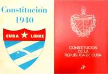 Portadas de las constituciones cubanas de 1940 y 1976