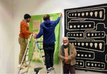 Gustavo Pérez Monzón prepara su exposición ‘Relaciones, movimientos y causas internas’, en la sede madrileña de Galería La Cometa (IMAGEN Facebook / Gustavo Pérez Monzón)