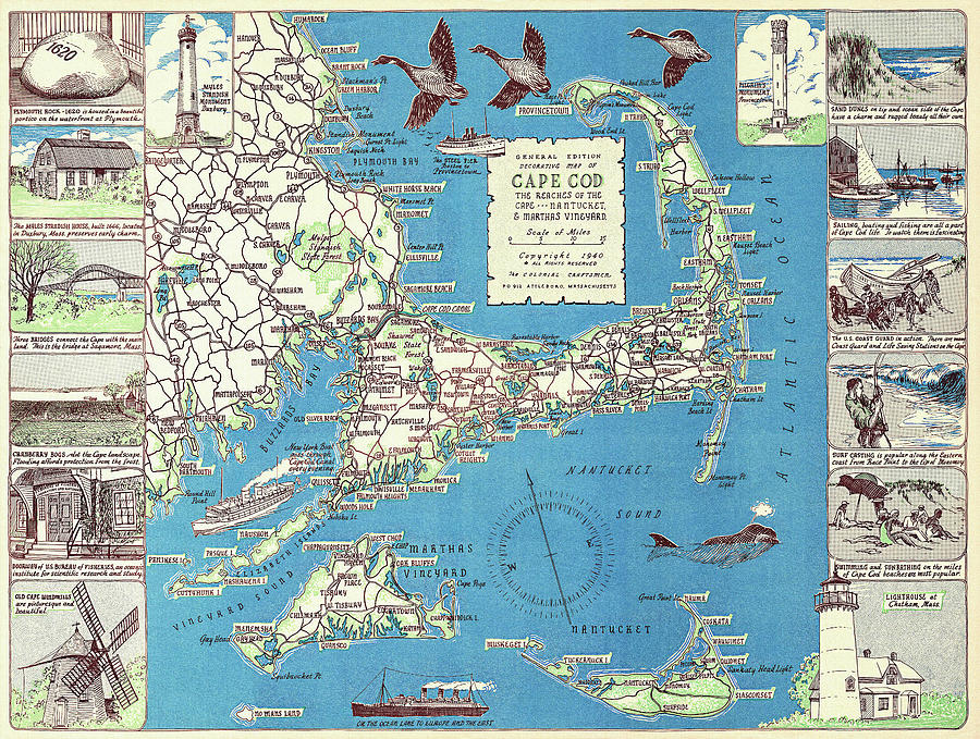 Mapa de Cape Cod, 1940