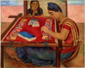 ‘La bordadora’ (1928; óleo sobre lienzo); Diego Rivera (IMAGEN ‘ARTnews’)
