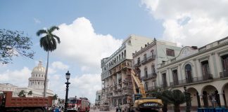El hotel Saratoga en La Habana Vieja luego de la explosión (FOTO EL Estornudo)