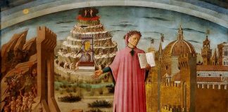 'Dante e il suo poema', fresco de Domenico di Michelinao en el Duomo di Firenze