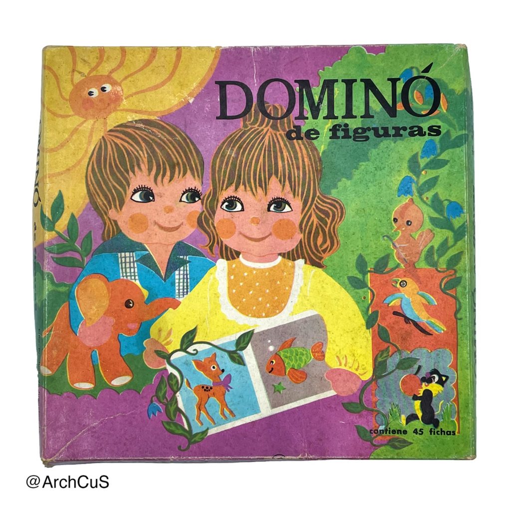 Dominó de figuras-Figure dominoes, juego educativo para niños, producido a principios de los años 70 en Cuba.