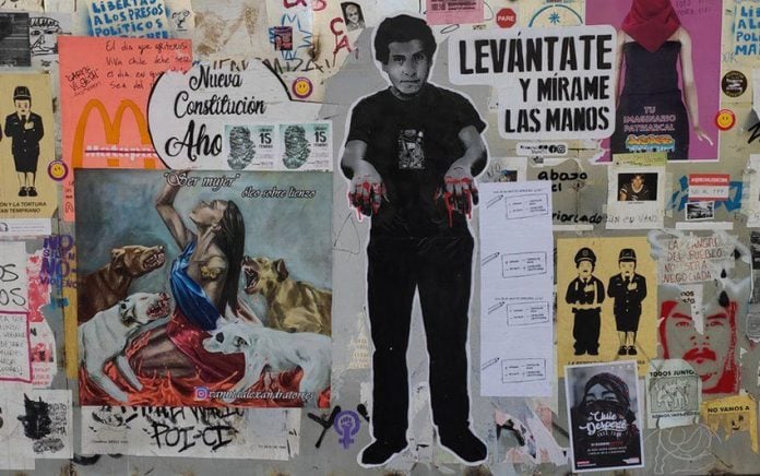 Arte callejero en una calle de Santiago de Chile (FOTO BBC)