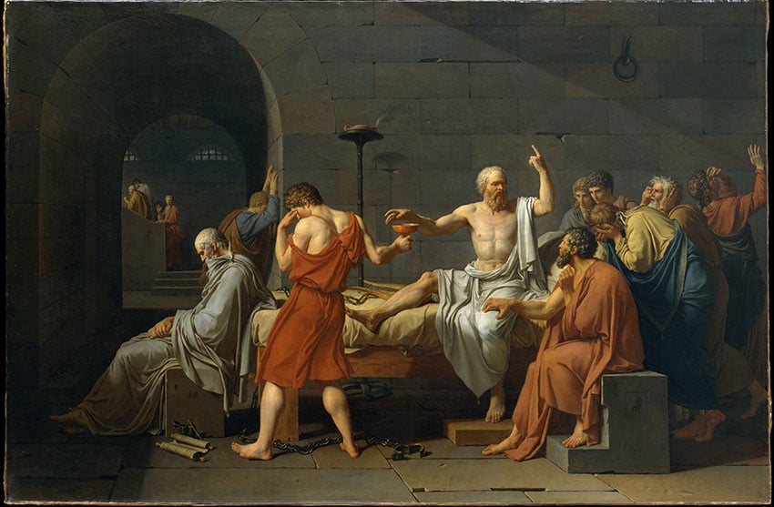 'La muerte de Sócrates', Jacques-Louis David, 1787
