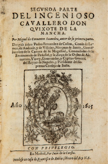 Primera edición de la segunda parte de ‘El Quijote’ (Madrid, 1615), de Miguel de Cervantes. Subastada en Sotheby´s, 14 de diciembre de 2022 (IMAGEN www.sothebys.com)