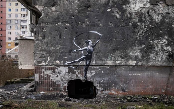 Grafiti de Bansky en Ucrania