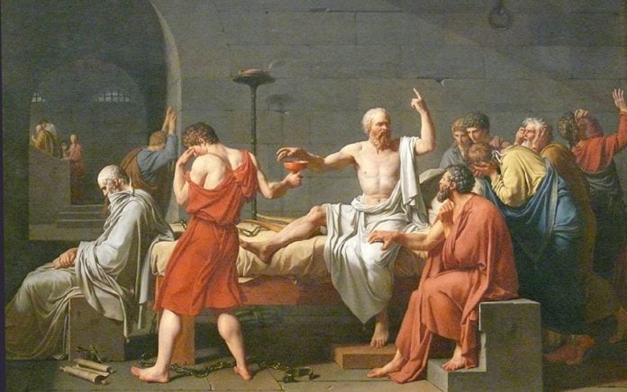 'La muerte de Sócrates', Jacques-Louis David, 1787