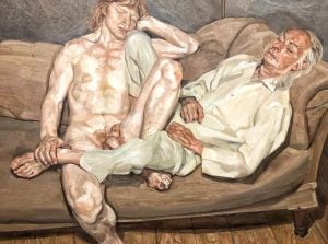 'Hombre desnudo y su amigo', Lucian Freud