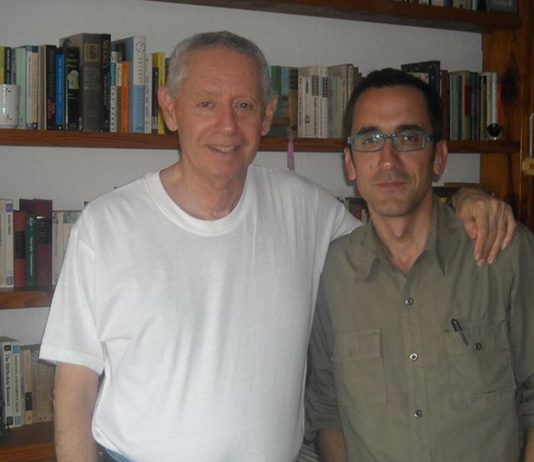 José Kozer y Gerardo Fernández Fe en 2012 (FOTO Joaquín Badajoz)