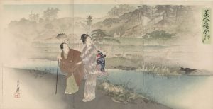 'La casa de Basho en Sekiguchi', Ogata Gekko, 1898