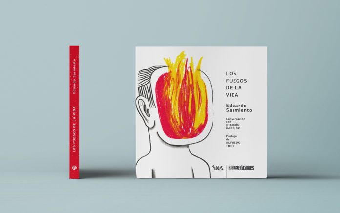 Cubierta de Los fuegos de la vida, de Eduardo Sarmiento (Rialta Ediciones, 2023)