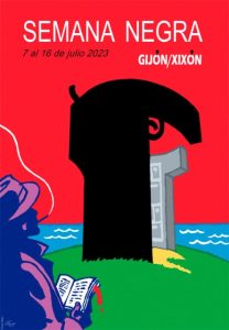 Cartel oficial de la XXXVI Semana Negra de Gijón (España); Rubén Pellejero (IMAGEN www.semananegra.org)