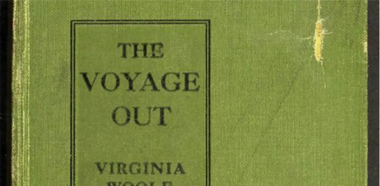 Portada (detalle) de la primera edición de ‘The Voyage Out’ (1915); Virginia Woolf. Conservada en la Fisher Library Rare Books Collection de la Universidad de Sídney, Australia. (IMAGEN digital.library.sydney.edu.au)