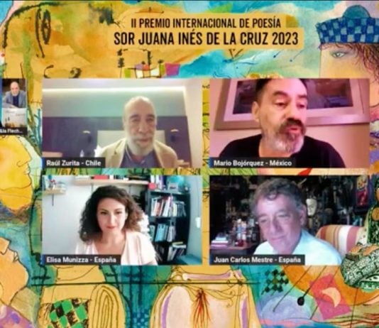 Sesión virtual de anuncio del II Premio Internacional de Poesía Sor Juana Inés de la Cruz (2023) (IMAGEN YouTube / ArtePoesía por la Paz)