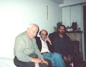 Lorenzo Garcia Vega Hector Libertella y yo en la casa de Maria Ines Aldaburu en Buenos Aires abril del ano 2000 | Rialta