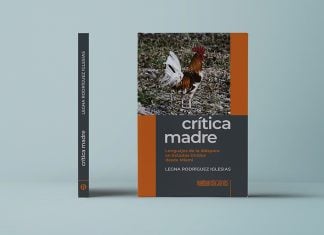 Cubierta de Crítica madre Lenguajes de la diáspora en Estados Unidos desde Miami, de Legna Rodríguez Iglesias (Rialta Ediciones, 2023)