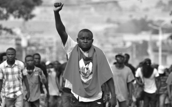 Manifestación tras el magnicidio del presidente de Haití, Jovenel Moïse en 2021