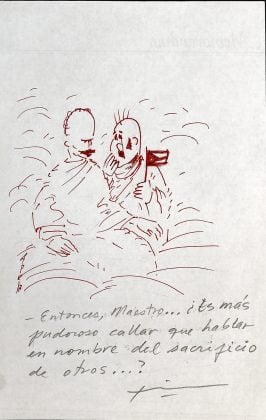 ‘El impulso de hablar por los demás’, José Ángel Toirac, 2021, de la serie ‘Historias’, tinta sobre papel