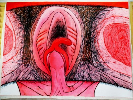 La Golosa y la Rosa.Acril lienzo.150 x 200 cm.2012 | Rialta