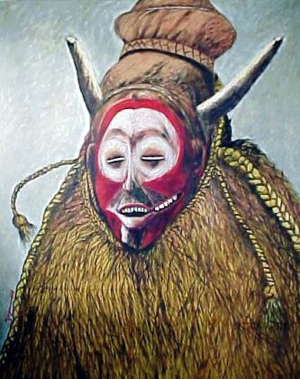 Mascara Iaca 2001. Oleo lienzo 180 x 144 cm. | Rialta