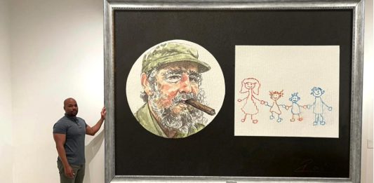 Renó Hedinger y su retrato de Fidel Castro