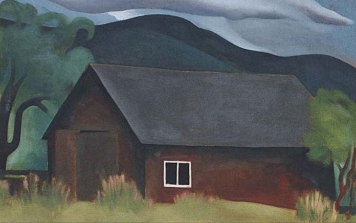 'My Shanty, Lake George',Georgia O'Keeffe óleo,, The Phillips Collection, Washington D. C.