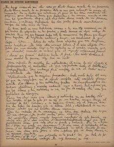 Tercera página (manuscrita) del cuento “Psique” en 'Carteles', 1958.