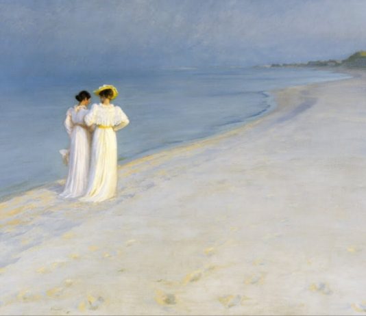 'Summer evening on Skagen Sønderstrand', Peder Severin Krøyer, 1893