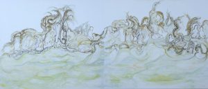 Pieza de ‘Infracción’, open studio en Madrid de Roghieh Asgari Torvund