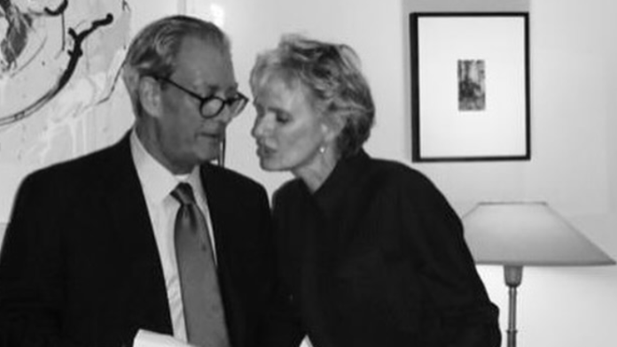 Detalle de una foto de Paul Auster junto a Siri Hustvedt. Foto: Siri Hustvedt / Instagram.