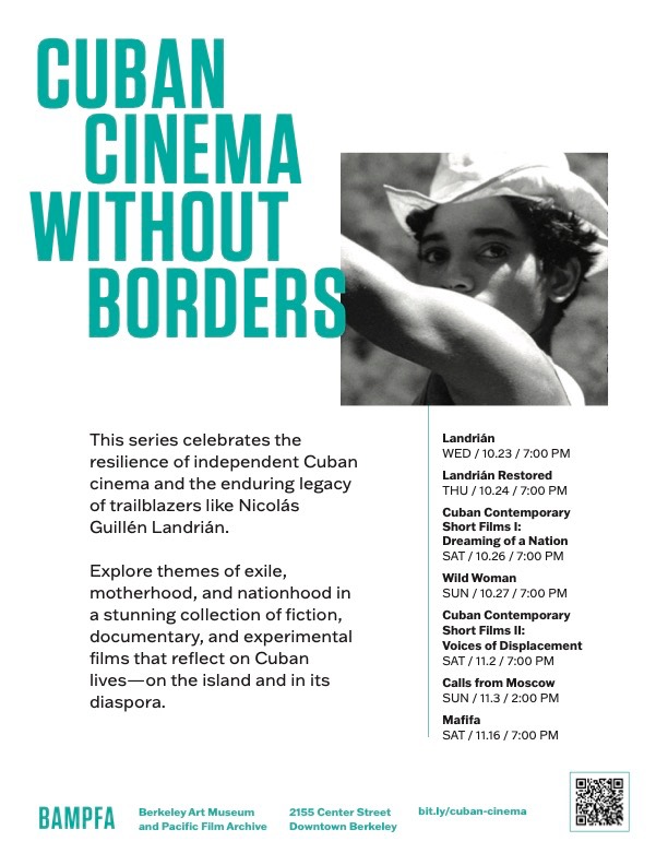 Flyer de Cuban Cinema without Borders en el Pacific Film Archive, en Berkeley, California